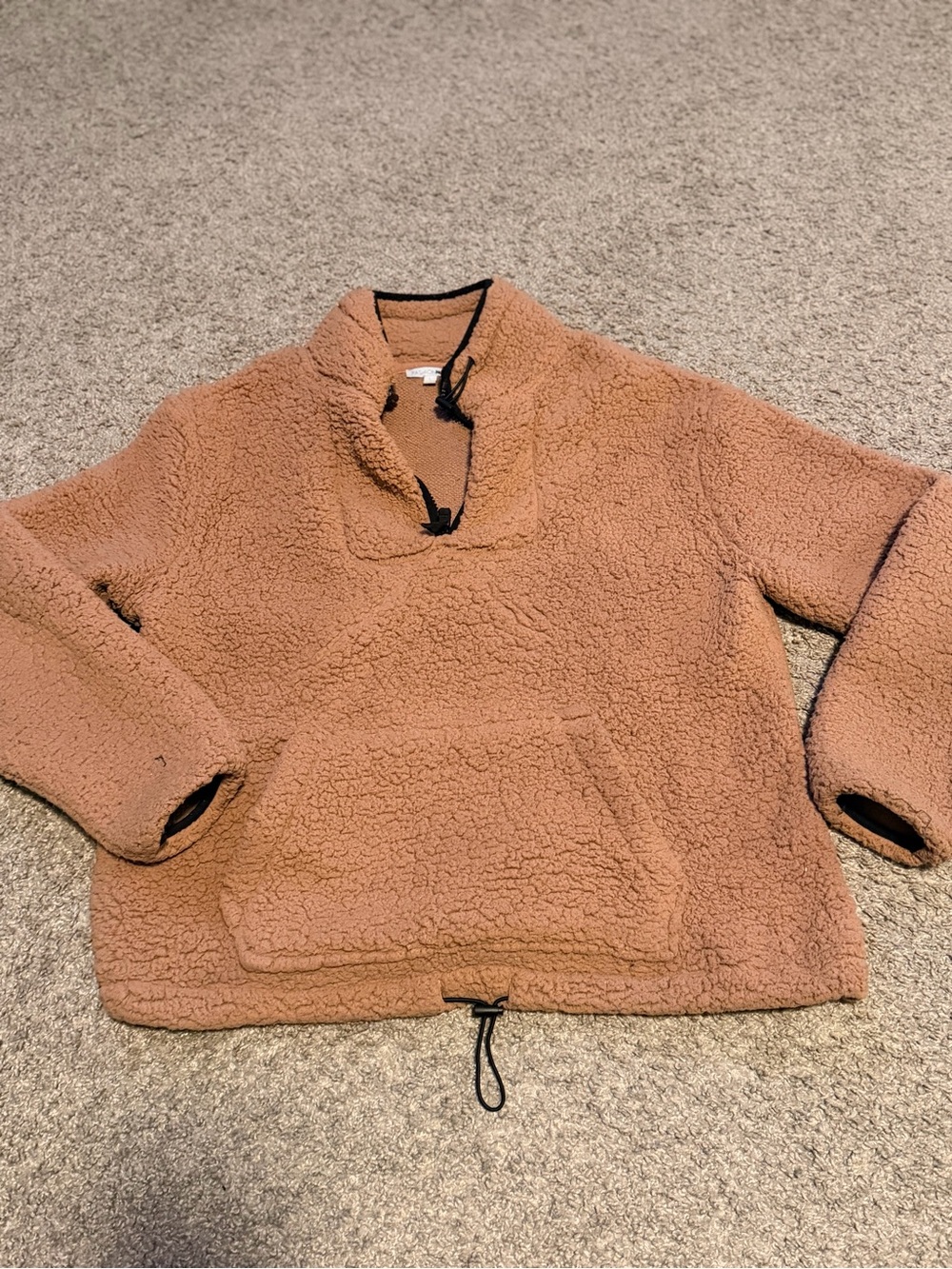Fashion Nova Cozy Camel Sherpa Pullover